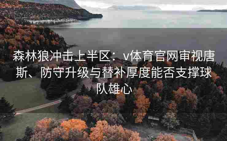 森林狼冲击上半区：v体育官网审视唐斯、防守升级与替补厚度能否支撑球队雄心